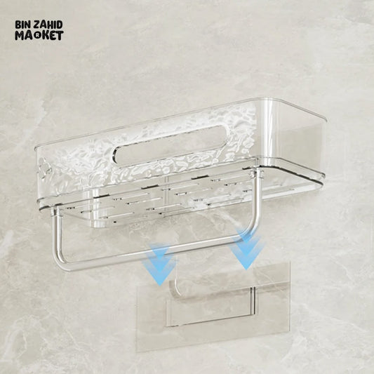 Luxury Crystal Acrylic Bathroom Shelf with Towel Bar