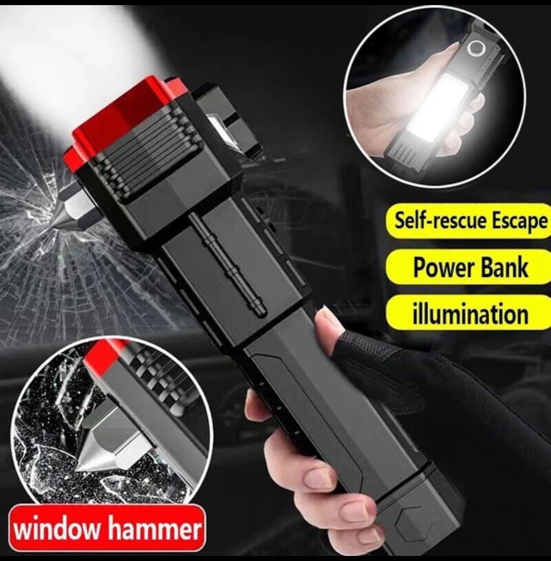 LED 3W Rechargeable Torch with Side COB Work Light