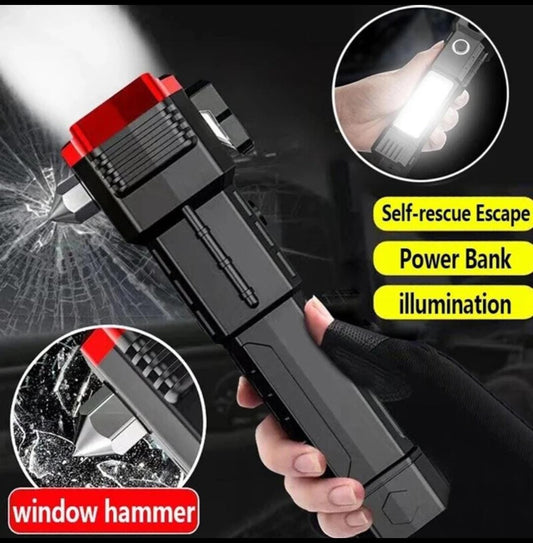 LED 3W Rechargeable Torch with Side COB Work Light