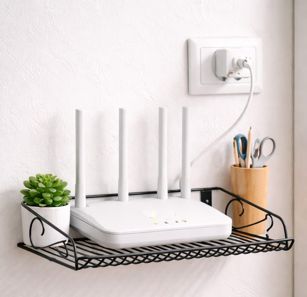 Bright House Iron Wall Shelf (WiFi Router / Book / Multi-Purpose)
