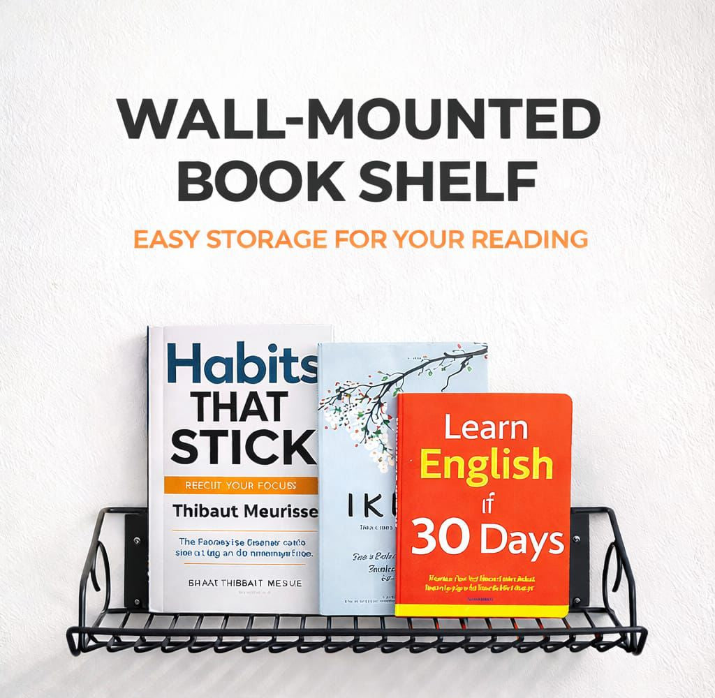 Bright House Iron Wall Shelf (WiFi Router / Book / Multi-Purpose)