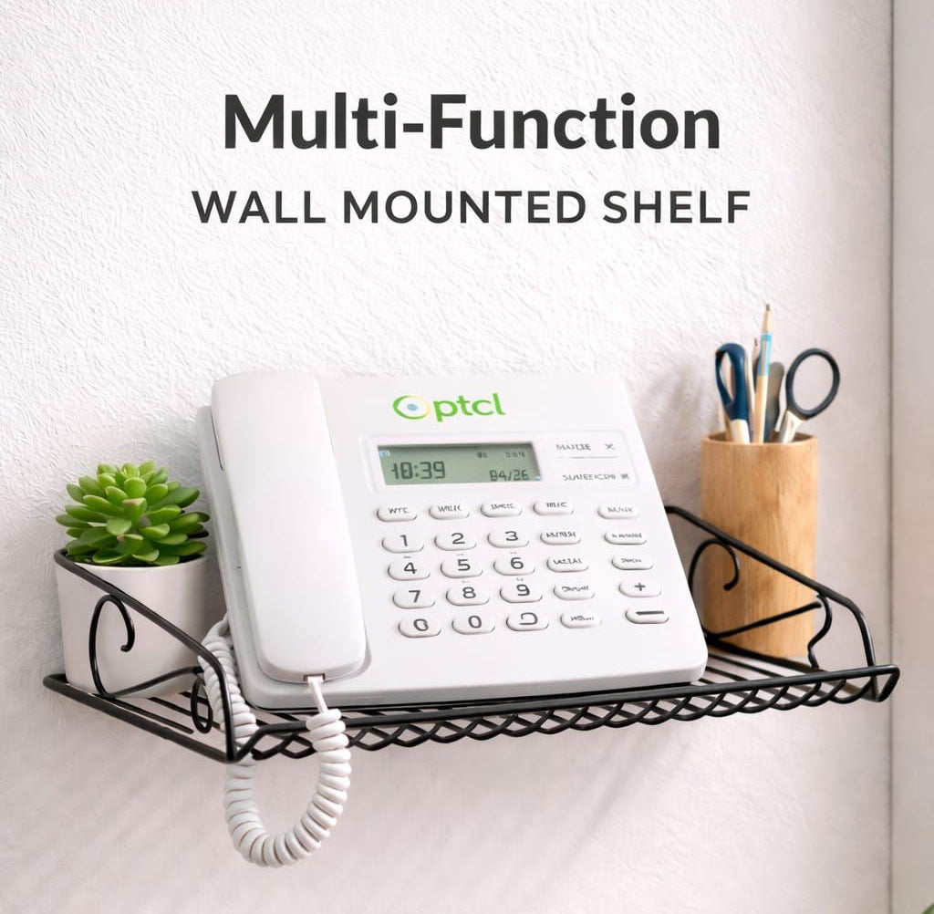 Bright House Iron Wall Shelf (WiFi Router / Book / Multi-Purpose)