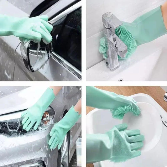 Magic Silicone Dishwashing & Cleaning Gloves