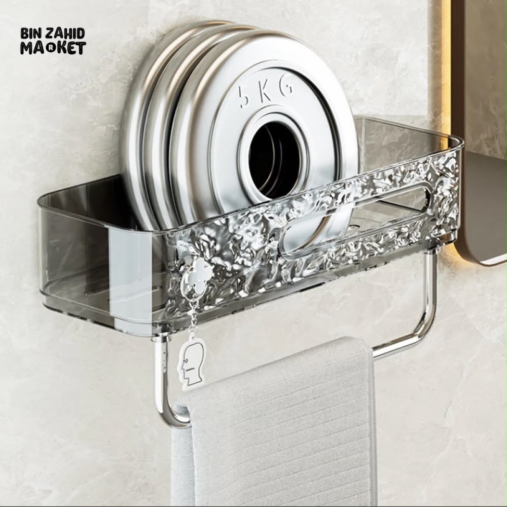 Luxury Crystal Acrylic Bathroom Shelf with Towel Bar