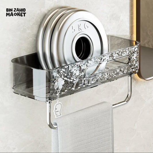 Luxury Crystal Acrylic Bathroom Shelf with Towel Bar