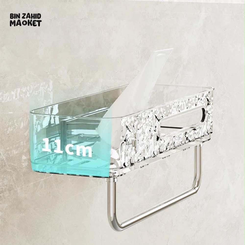 Luxury Crystal Acrylic Bathroom Shelf with Towel Bar