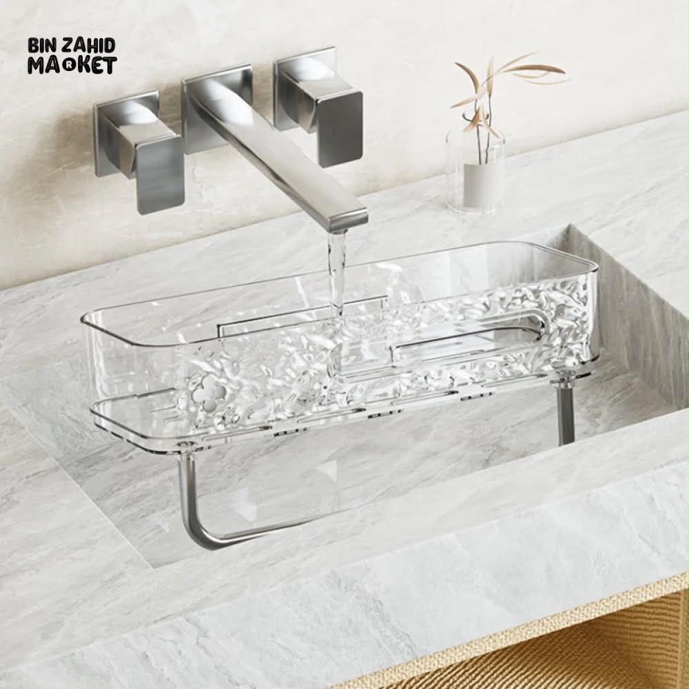 Luxury Crystal Acrylic Bathroom Shelf with Towel Bar