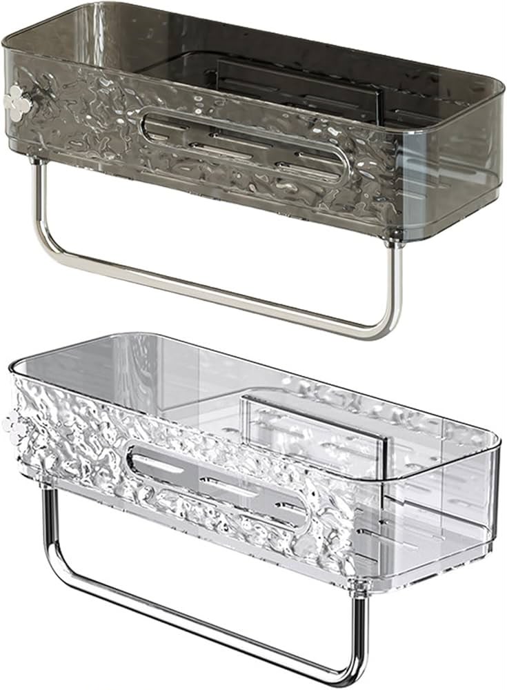 Luxury Crystal Acrylic Bathroom Shelf with Towel Bar