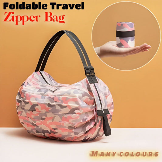 Foldable Travel Zipper Tote Bag – Lightweight, Many Colours