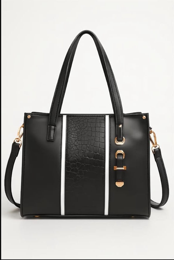 Croc Panel Tote Bag