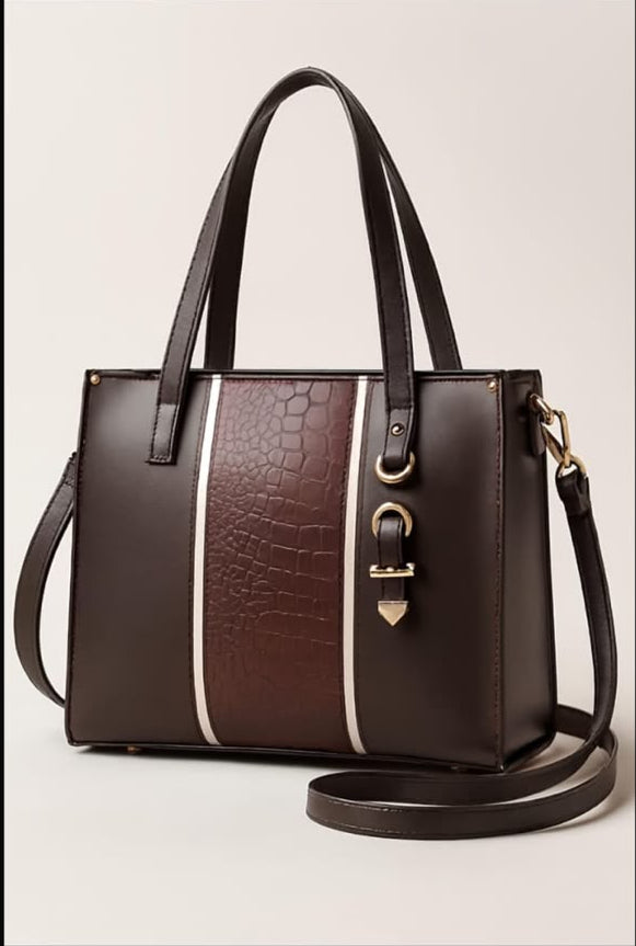 Croc Panel Tote Bag