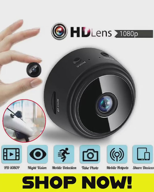 A9 Mini WiFi Security Camera 1080P HD — Night Vision, Motion Sensor, Magnetic Mount
