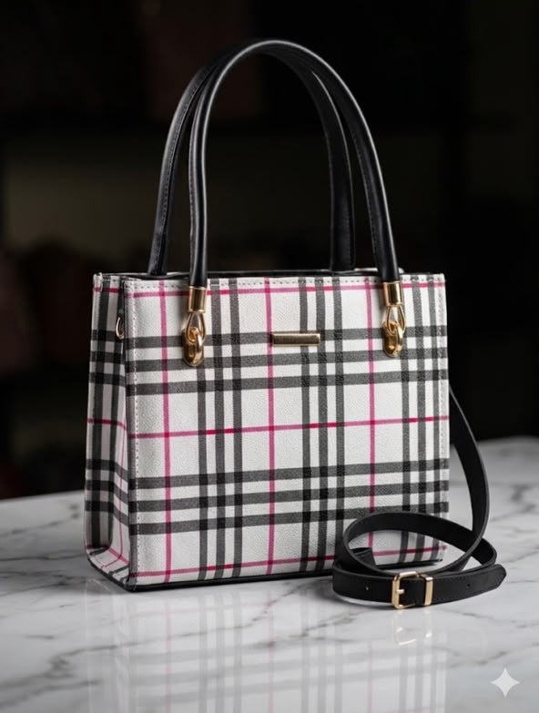 Check Pattern Tote Bag