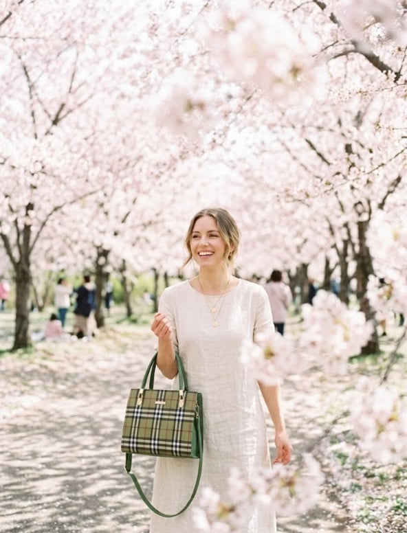 Check Pattern Tote Bag