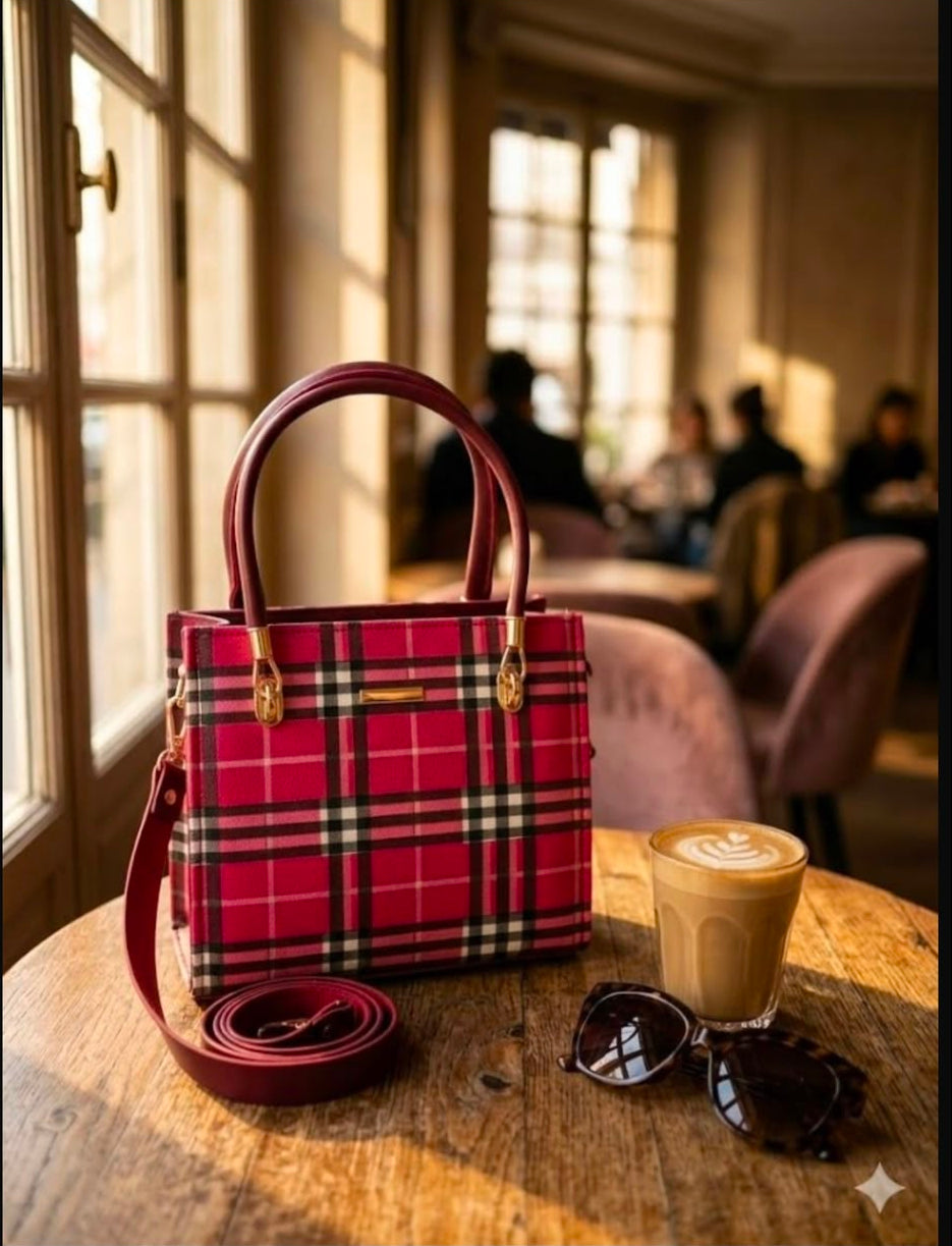 Check Pattern Tote Bag