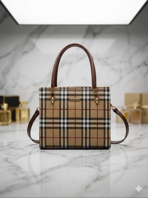 Check Pattern Tote Bag